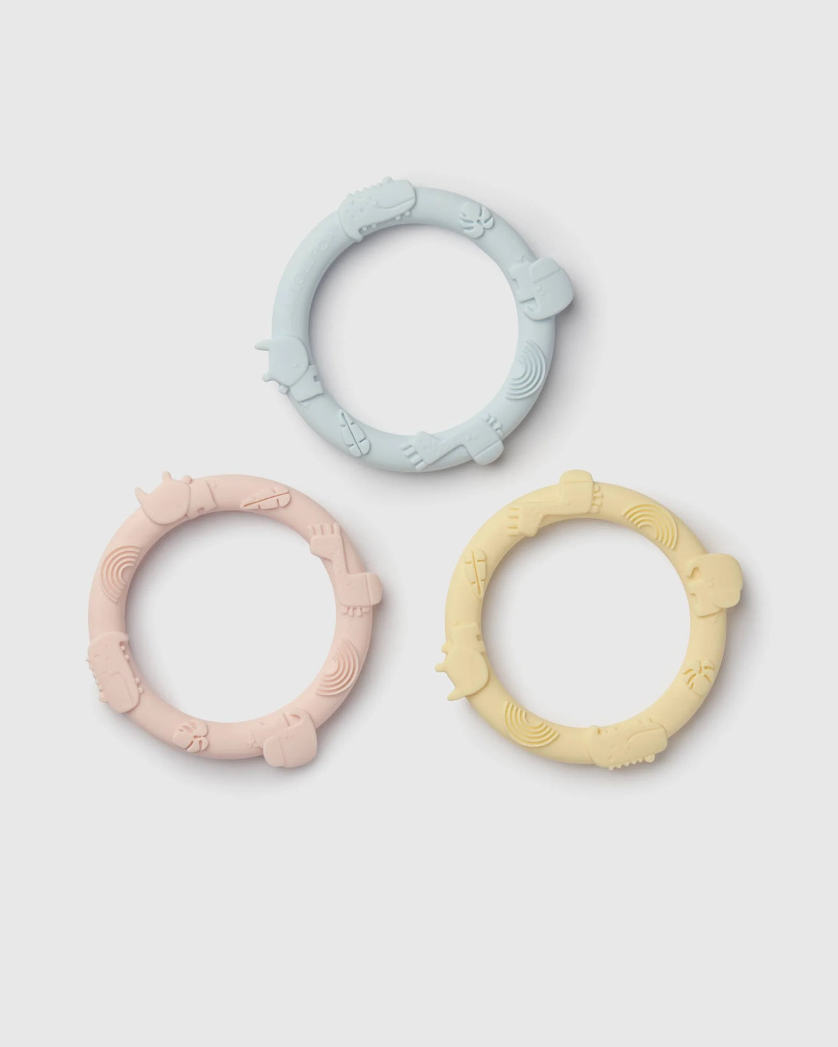 Wild Teething Ring Set - Pastel
