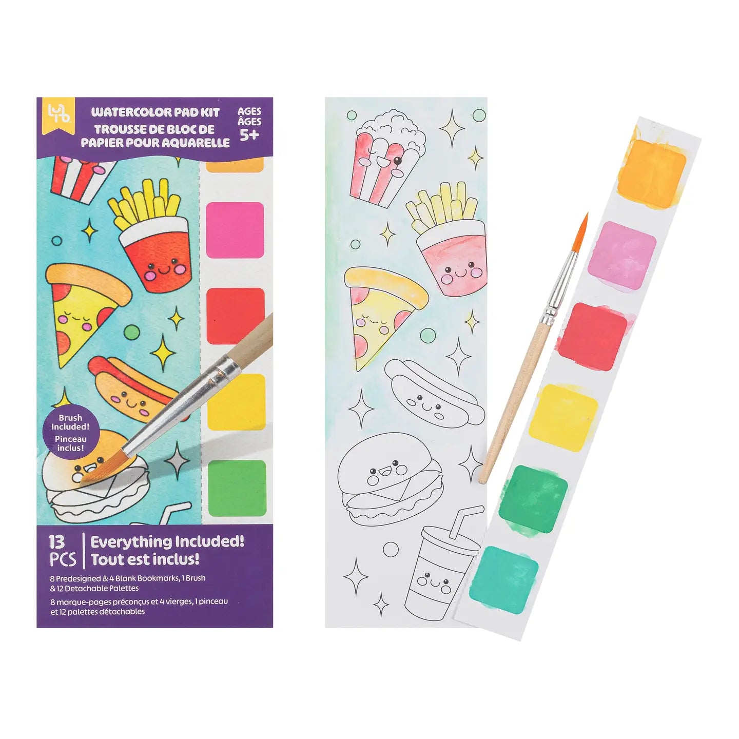 LYB Watercolor Bookmarks - Fun Food