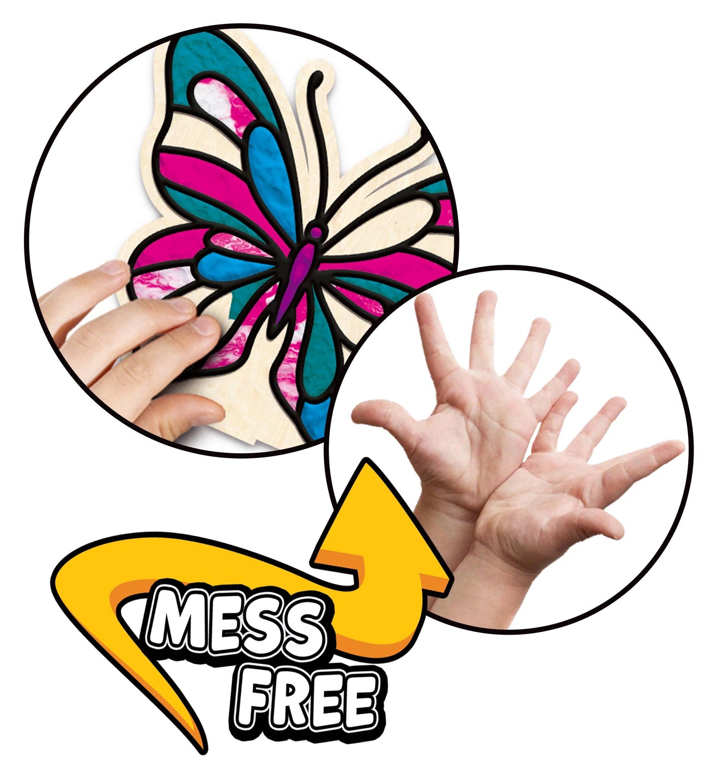 Butterfly Clay Colouring Kit