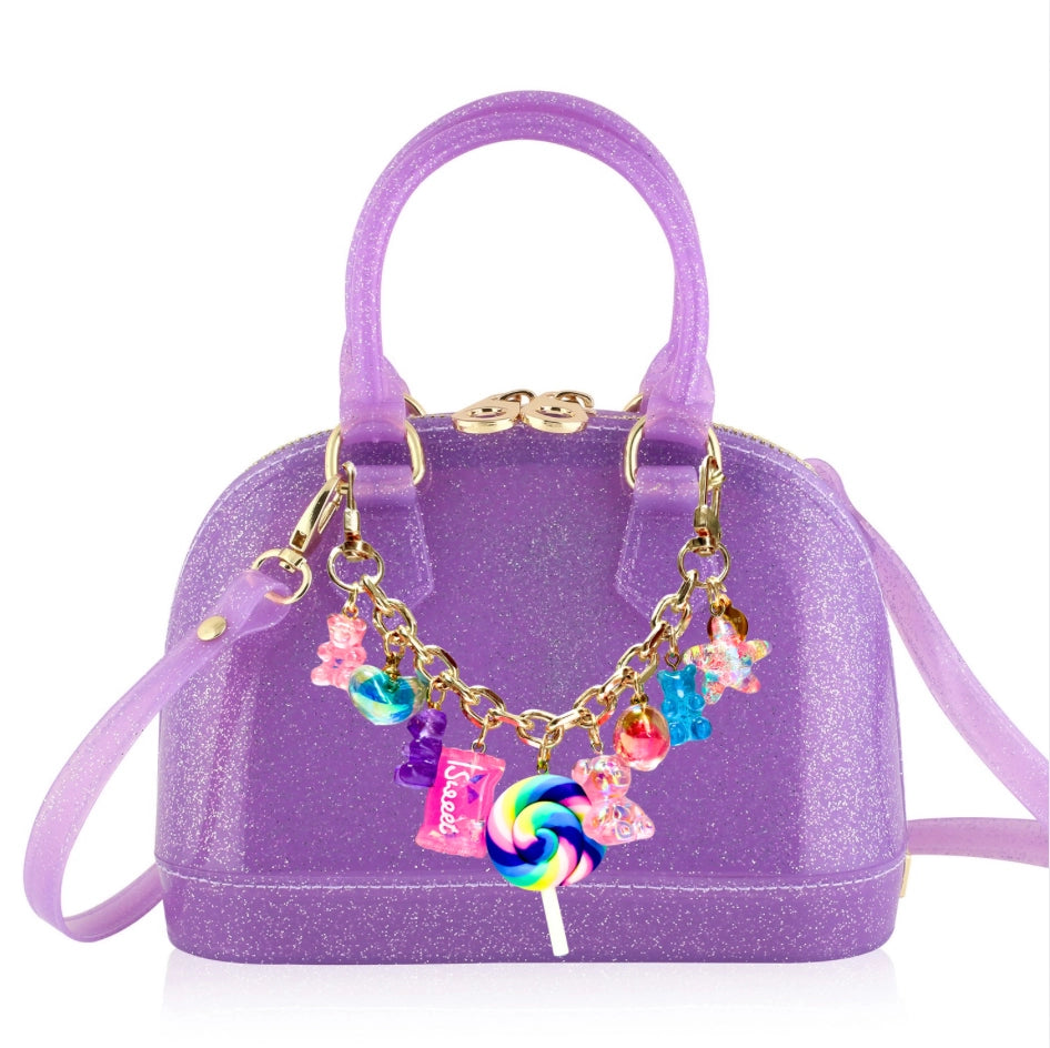Purse Cate: Purple Sparkle with Candy Crush
