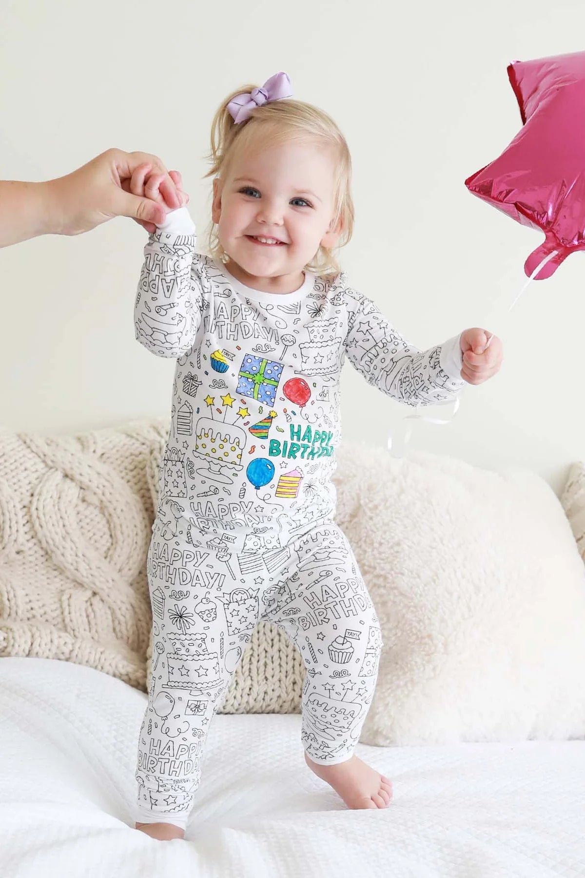 Colorable 2PC Pj Set -Birthday Celebration