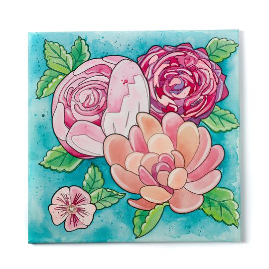Watercolor Pbn Bold Flora