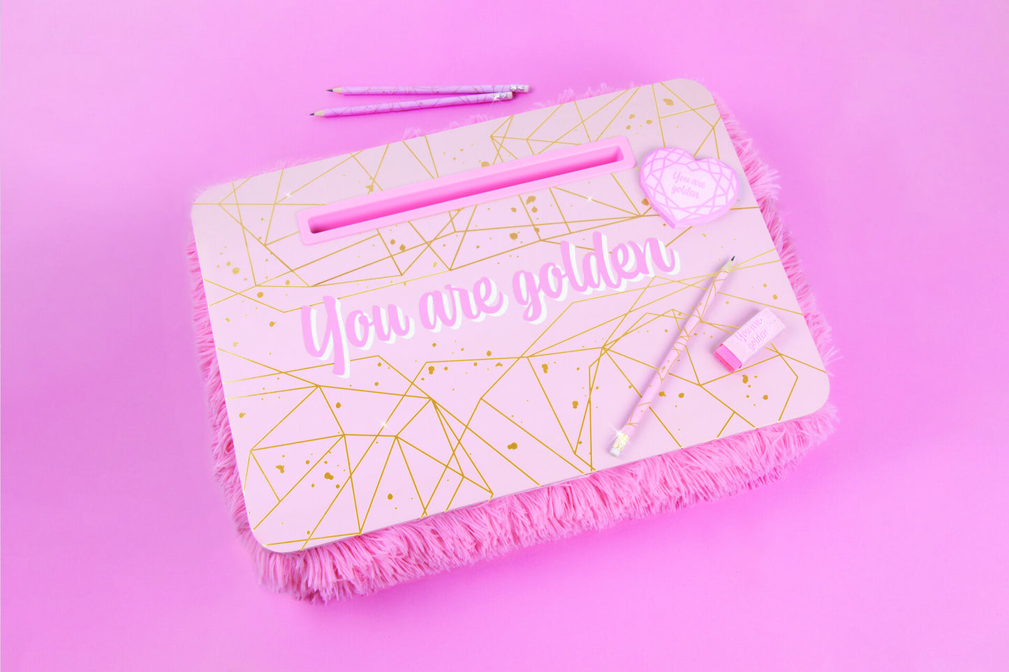 Pink Gold Lap Desk Sketch
