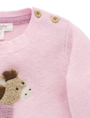 On the Farm Sweater in Pink