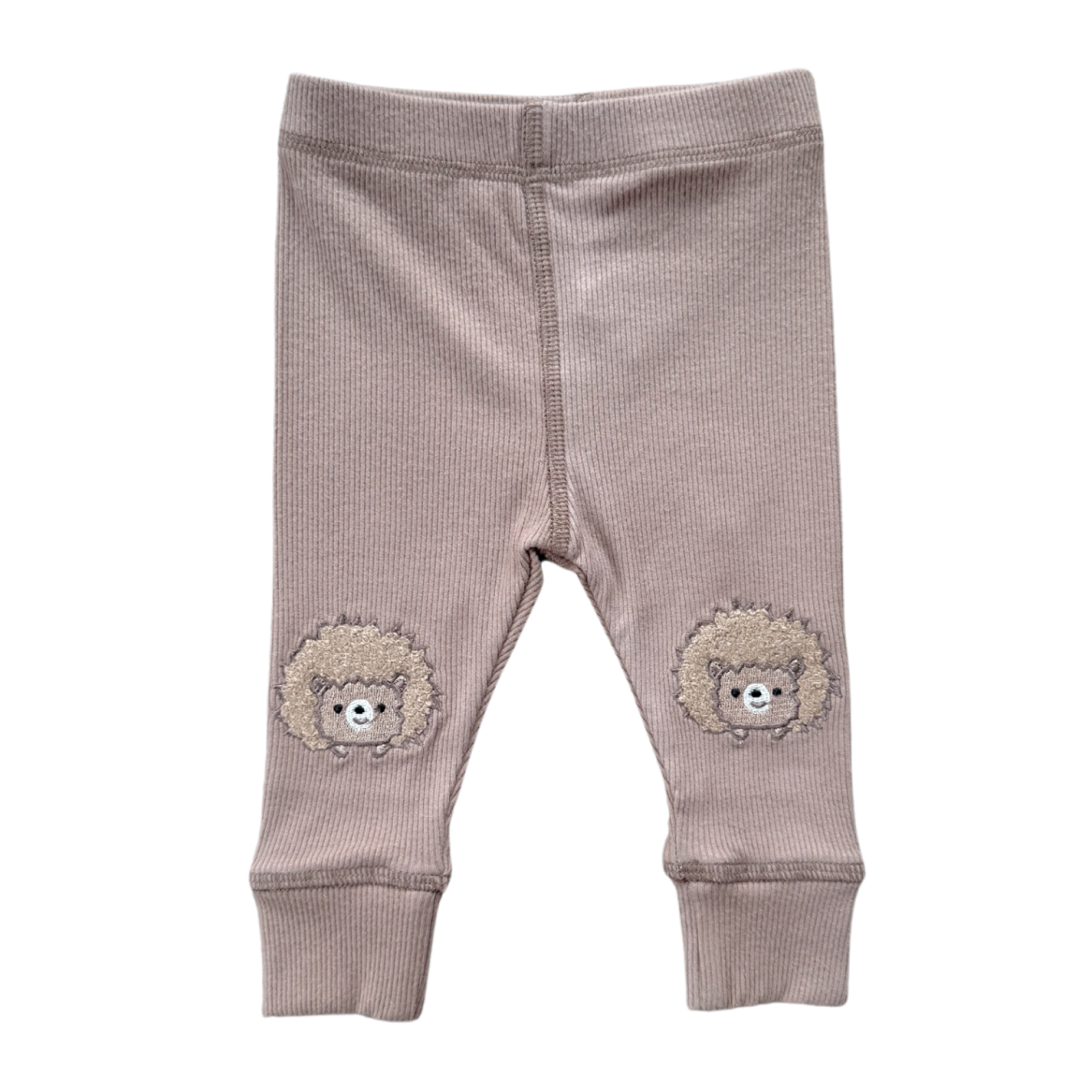 Patch Ribbed Leggings - Hedgehog