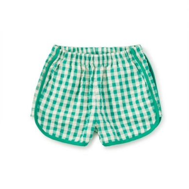 Garden Party Check Woven Dolphin Shorts