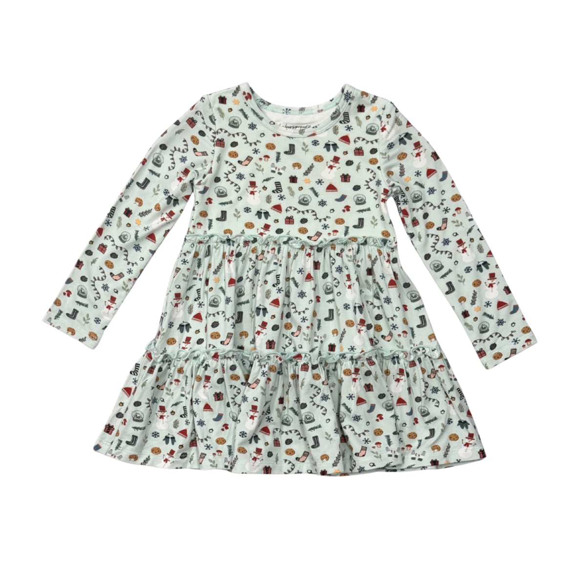 Christmas Elements LS Double Tiered Dress