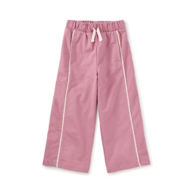 Hydrangea Pink Lace Trim Track Pants