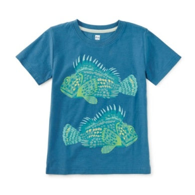 Scorpion Fish on Cadet Blue Graphic Tee