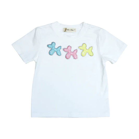 Girl's Doggy Patch Tee - White