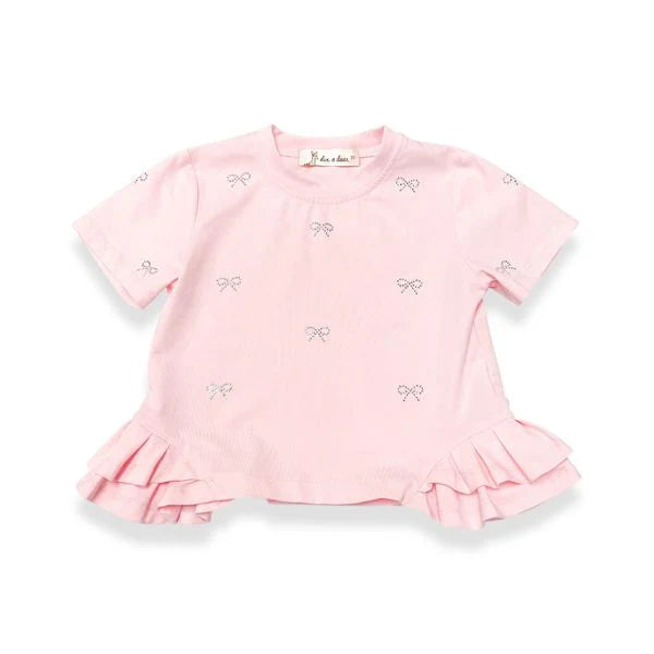 Girl's Allover Stone Bows tee