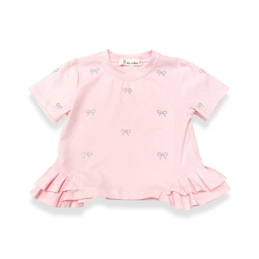 Girl's Allover Stone Bows tee