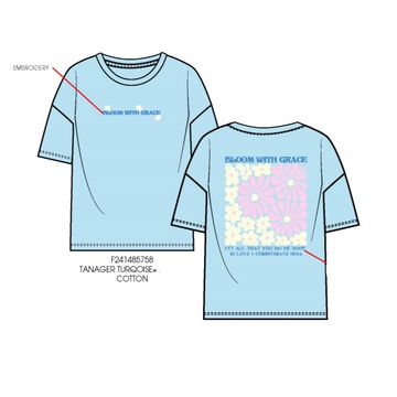 Bloom With Grace Embroidery Graphic Tee