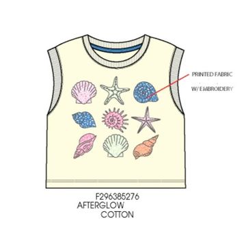 Seashells Applique Tank Top