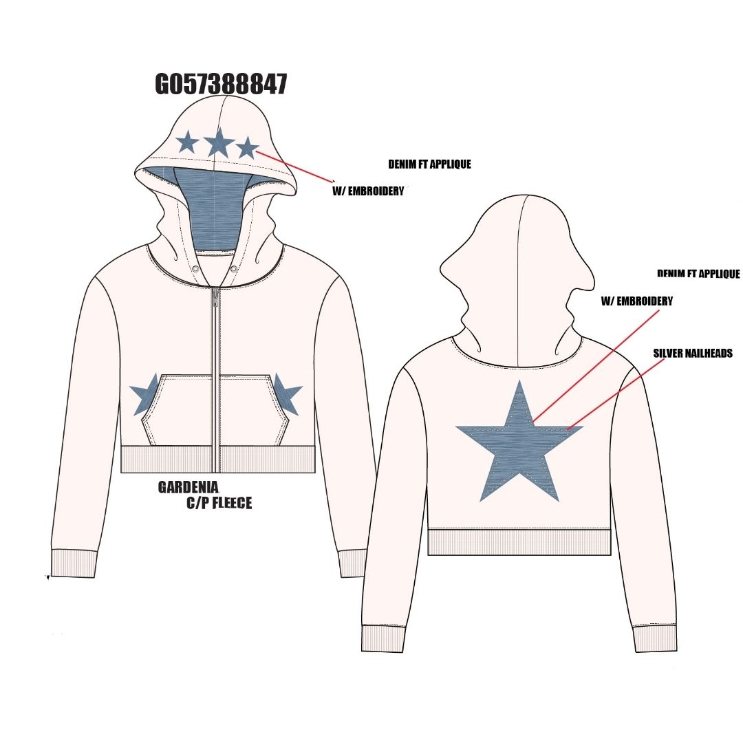 Denim Star Hoodie