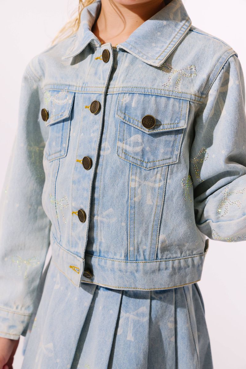 Sparkle Bows Denim Jacket
