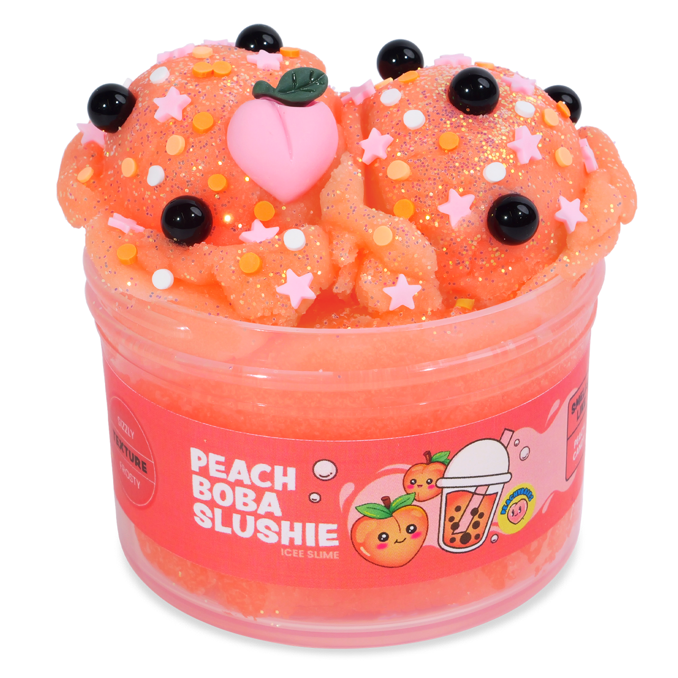 PeachyBbies Slime Peach Boba Slushie