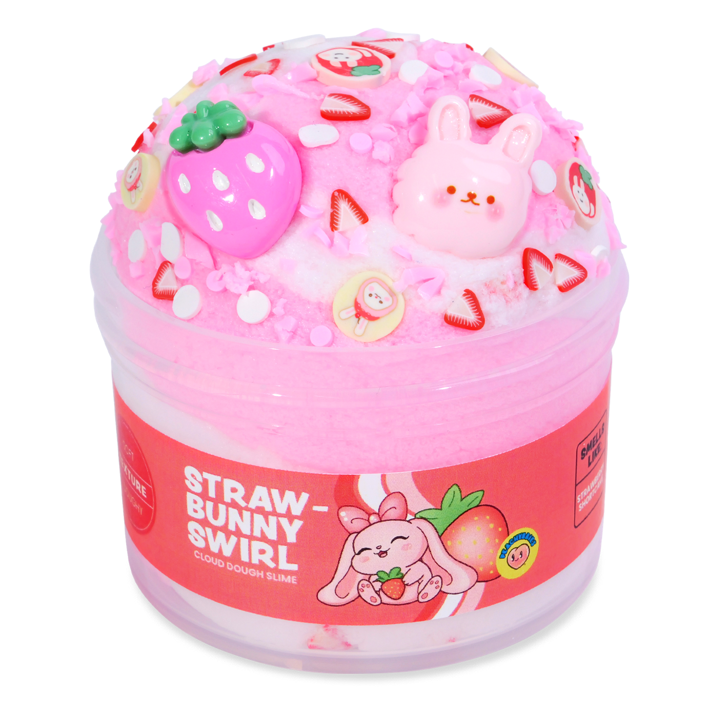 PeachyBbies Slime Straw-bunny Swirl