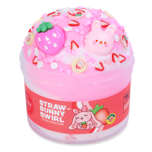 PeachyBbies Slime Straw-bunny Swirl