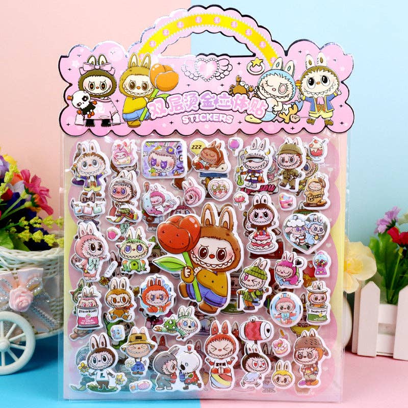 3D Labubu Bubble Stickers