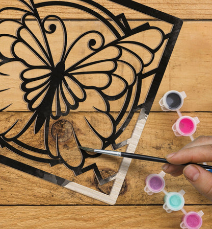 Wooden Butterfly Art Craft Kit