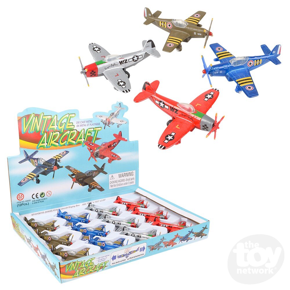 Diecast Pull Back Vintage Plane