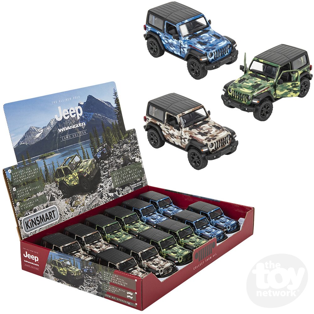 5" Diecast 2018 Jeep Wrangler Camo Hard Top