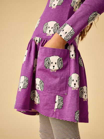 Maltipoo Long Sleeve Pocket Dress