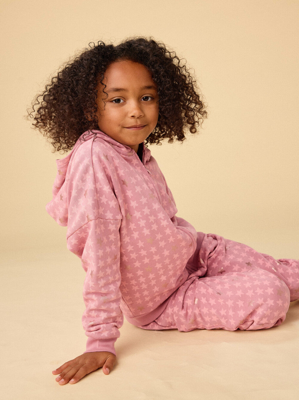 Metallic Stars Easy Fit Hoodie
