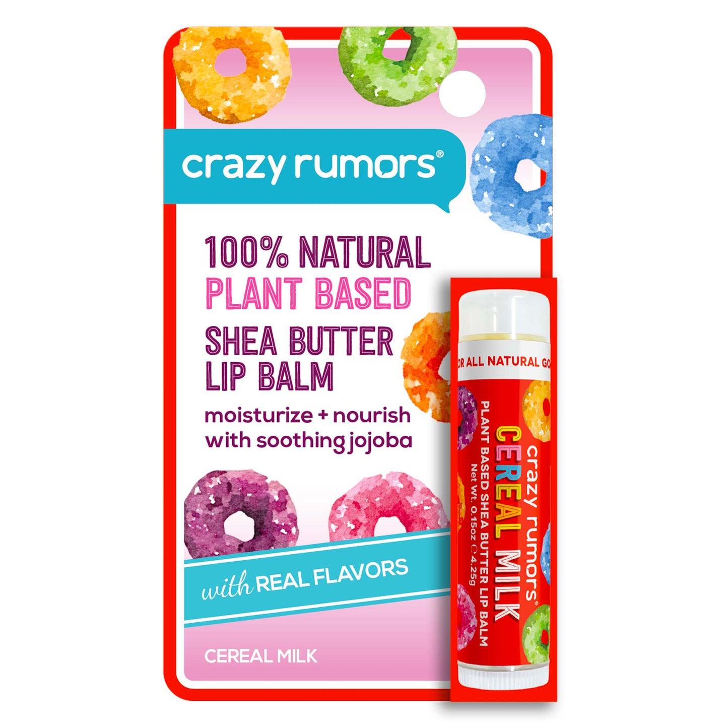 All Natural, Vegan Cereal Milk Lip Balm Hangcard