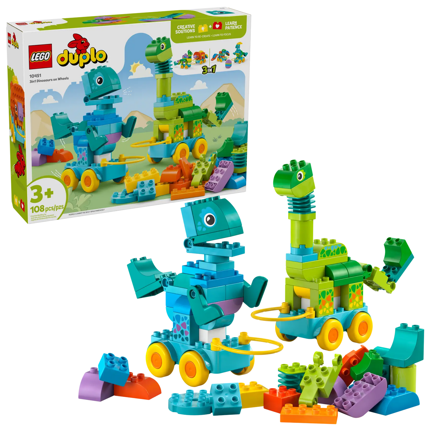 Duplo 10451 3in1 Dinosaurs on Wheels