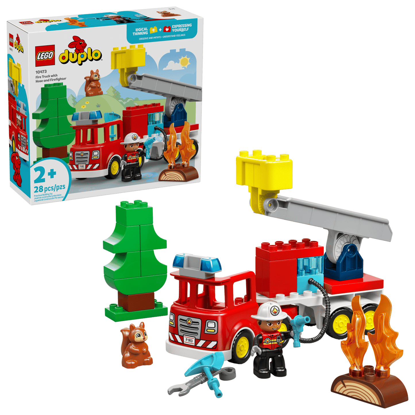 Duplo 10473 Fire Truck with Hose and Firefighter