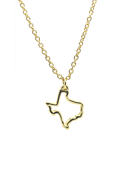 State Necklace - Gold - TEXAS