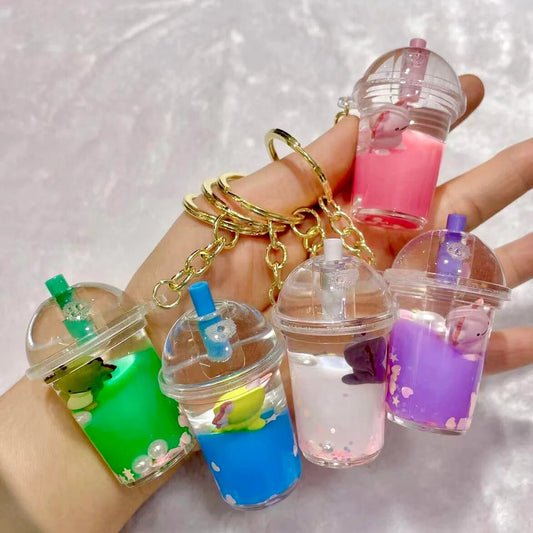 Axolotl Boba Floaty Key Charm