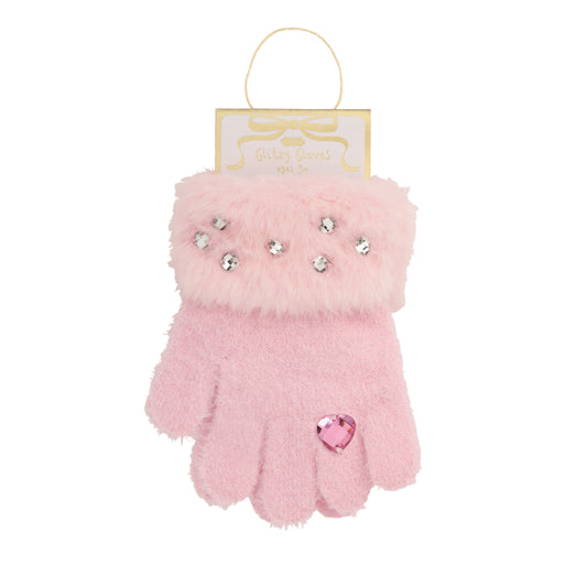 Light Pink Glitzy Gloves