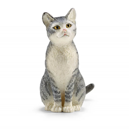 Schleich Cat Sitting Grey