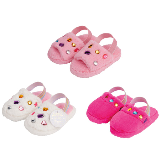 White Glitzy Slippers