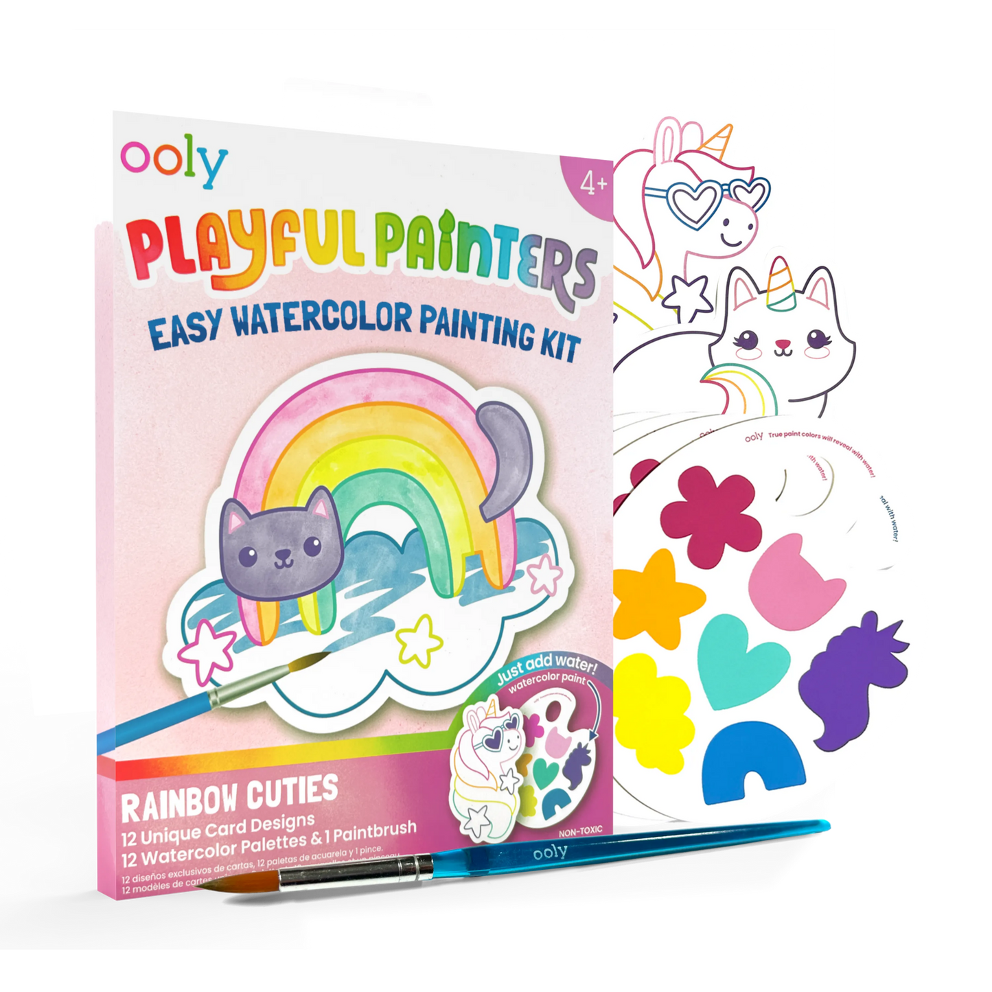 Playful Painters Rainbow Cuties: Easy Watercolor Painting Kit