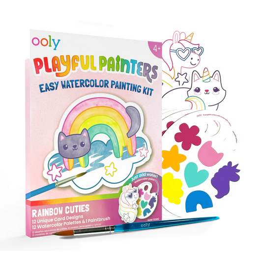 Playful Painters Rainbow Cuties: Easy Watercolor Painting Kit