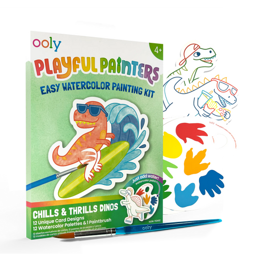 Playful Painters Dino: Easy Watercolor Painting Kit