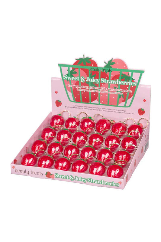Beauty Treats 603 Sweet & Juicy Lip Balm Keychain - 24pc