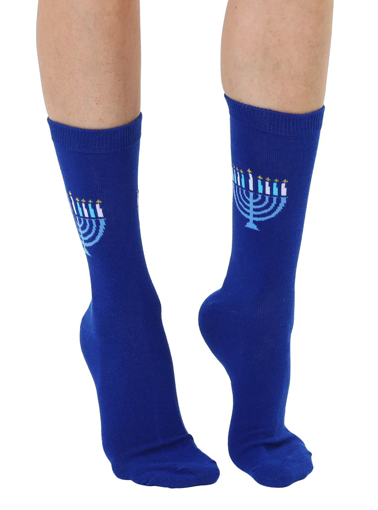 Menorah 3D Adult Crew Sock