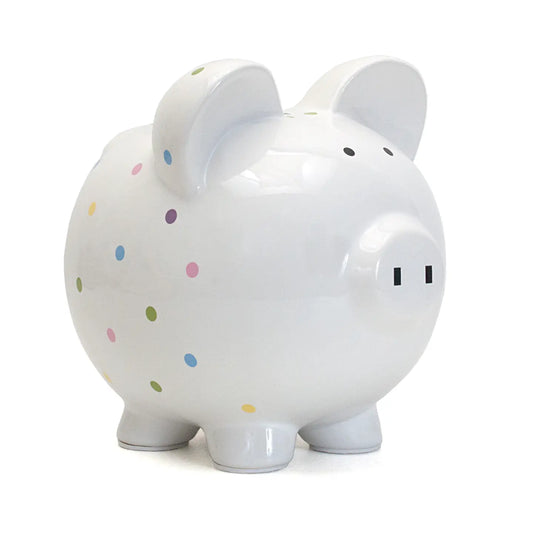 Bank Pig Confetti White