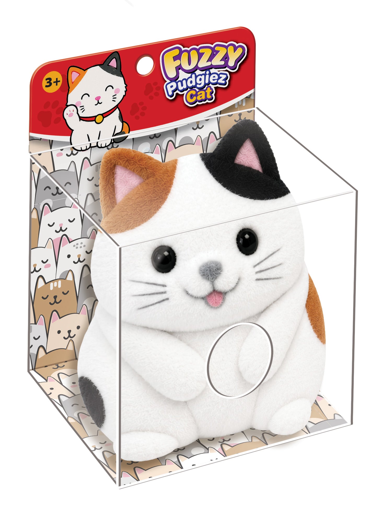Fuzzy Pudgiez Calico Cat