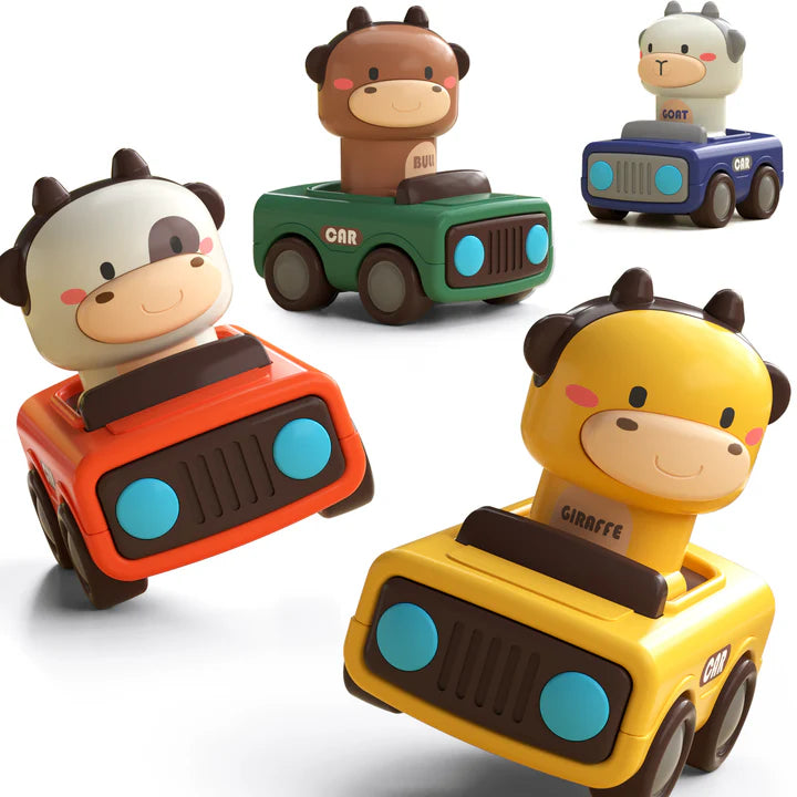 Press and Go Animal Racing Cars
