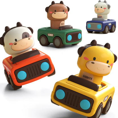 Press and Go Animal Racing Cars