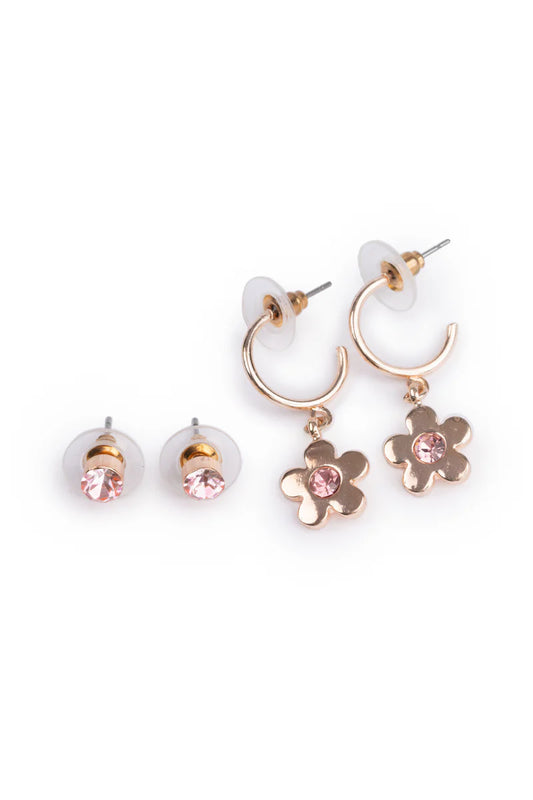 Boutique Chic Bejewelled Blooms Earrings, 2 Pair