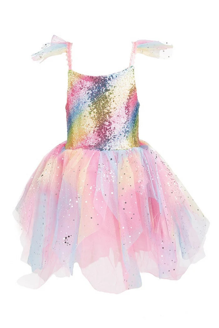 Gp Rainbow Fairy Dress & Wings, Multi,  Size 3-4