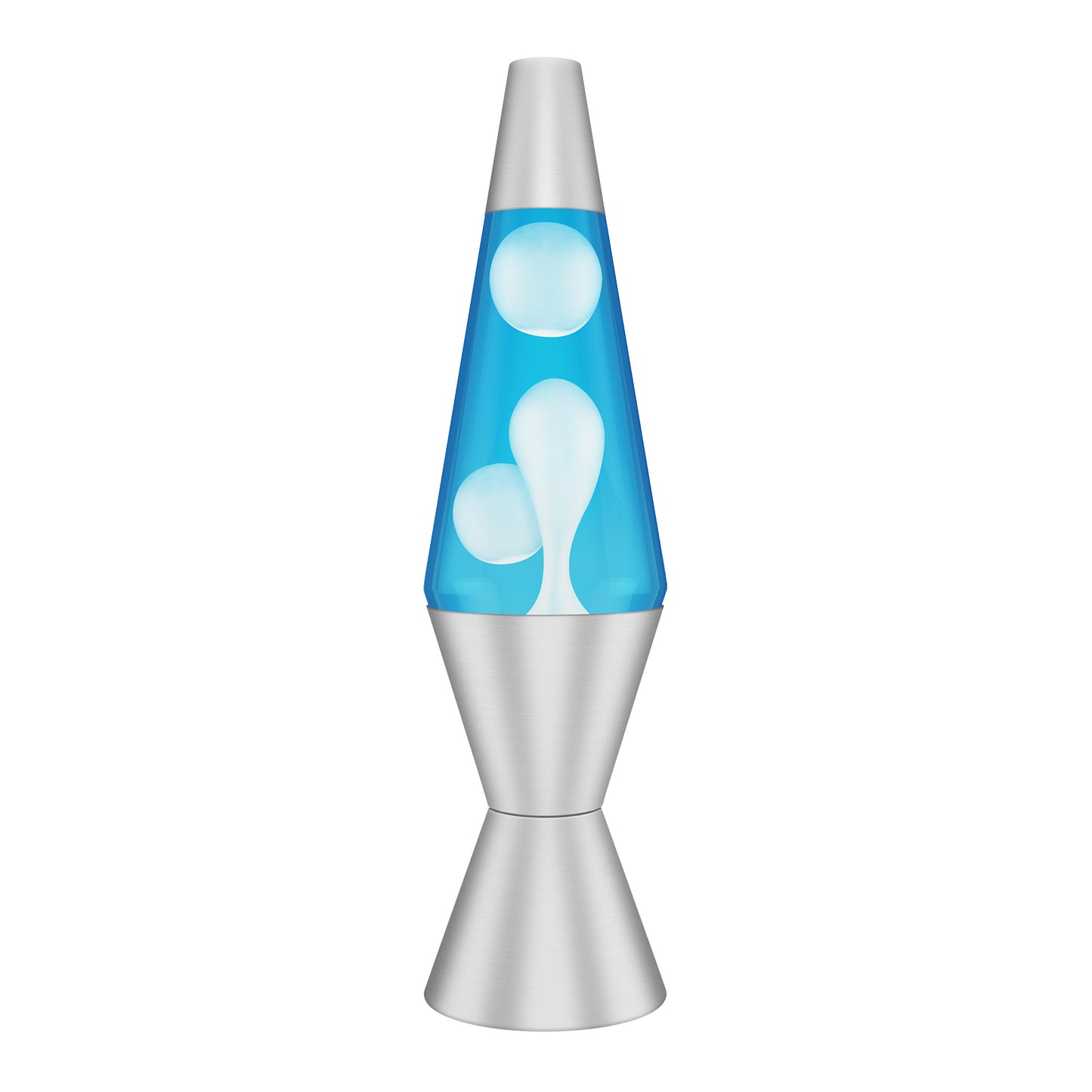 14.5 Lava Lamp - White/Blue/Silver