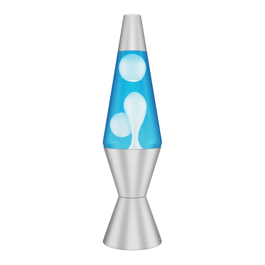 14.5 Lava Lamp - White/Blue/Silver